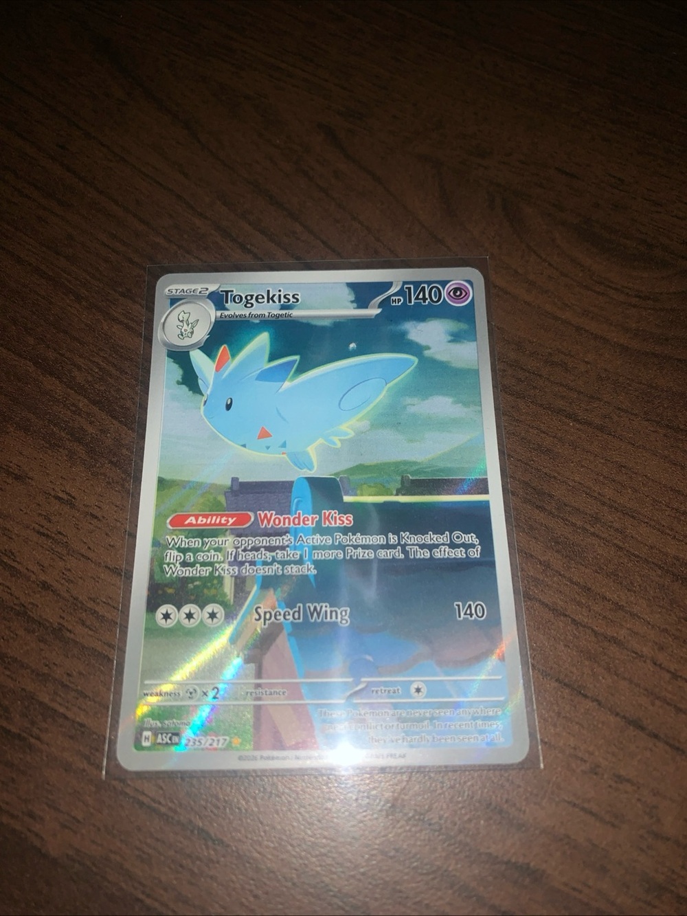 Togekiss Full Art Holo Trading Card - Blue